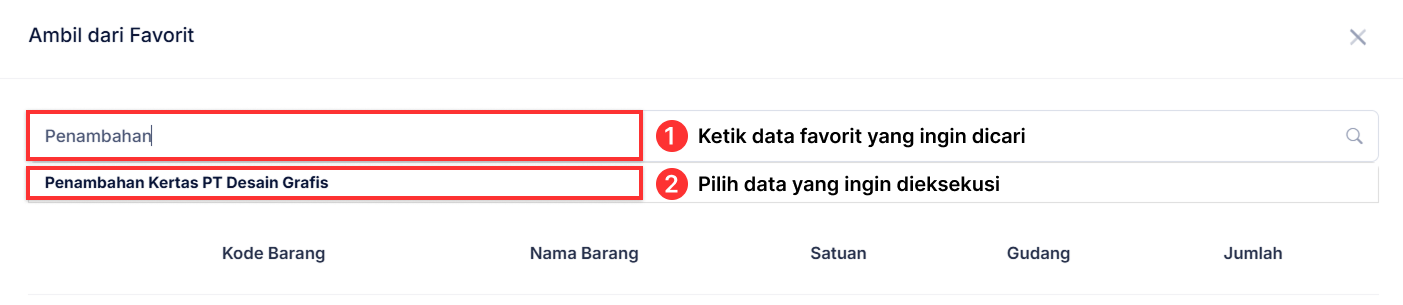Halaman Penambahan Bahan Baku