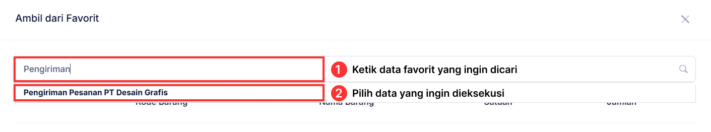 Halaman Pengiriman Pesanan