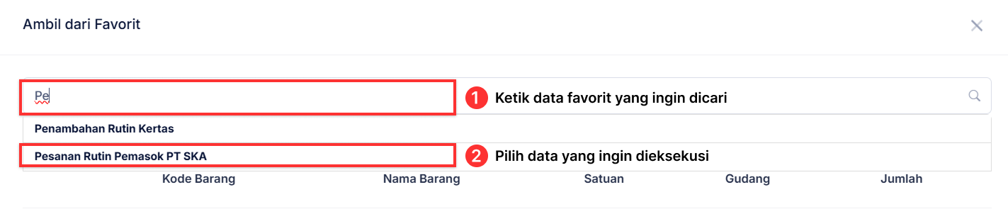 Halaman Pesanan Pembelian