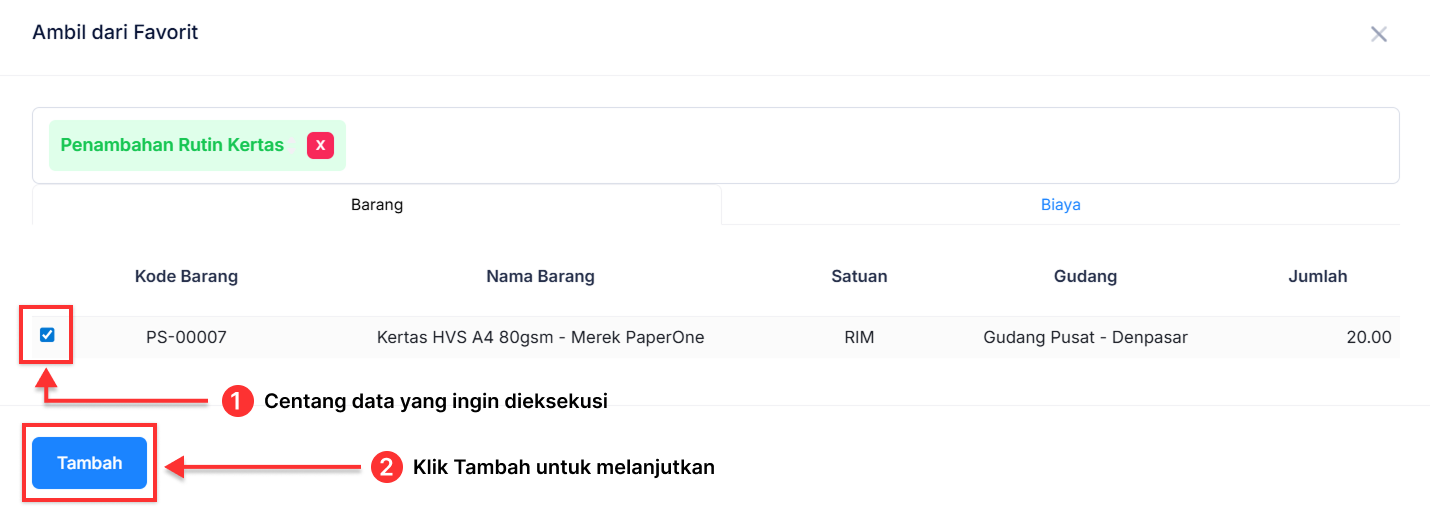 Halaman Stok Barang Minimum