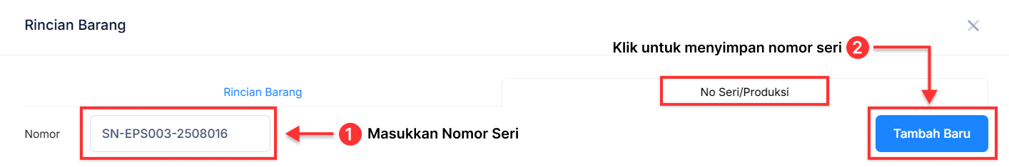 Halaman Penerimaan Barang