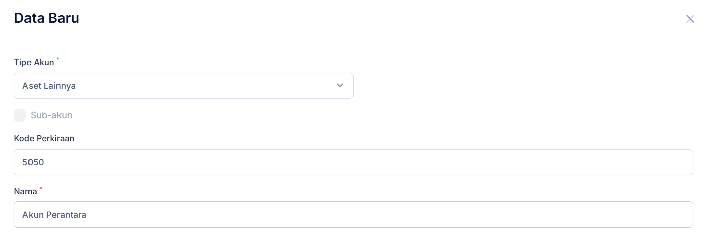 Halaman Akun Perkiraan