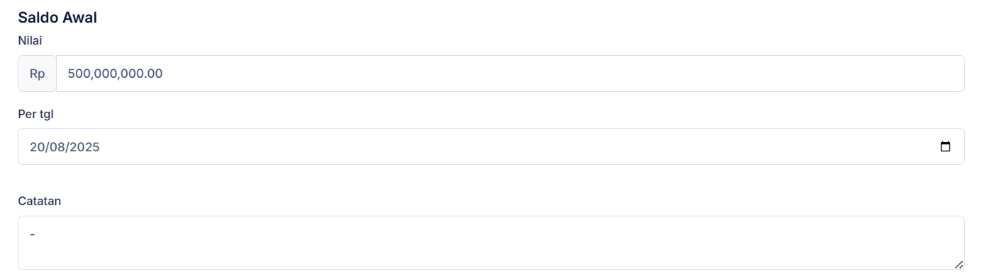 Halaman Akun Perkiraan