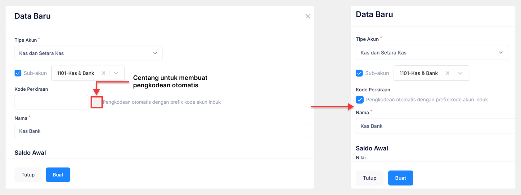 Halaman Akun Perkiraan