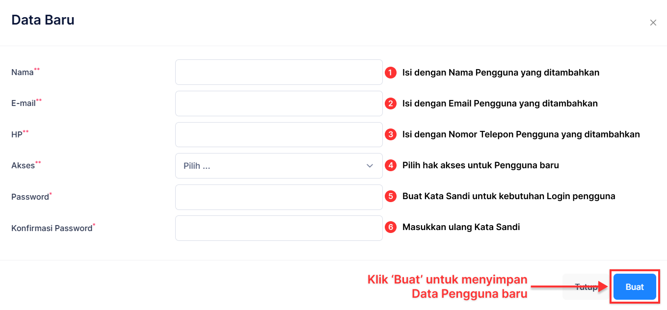 Langkah Add Pengguna
