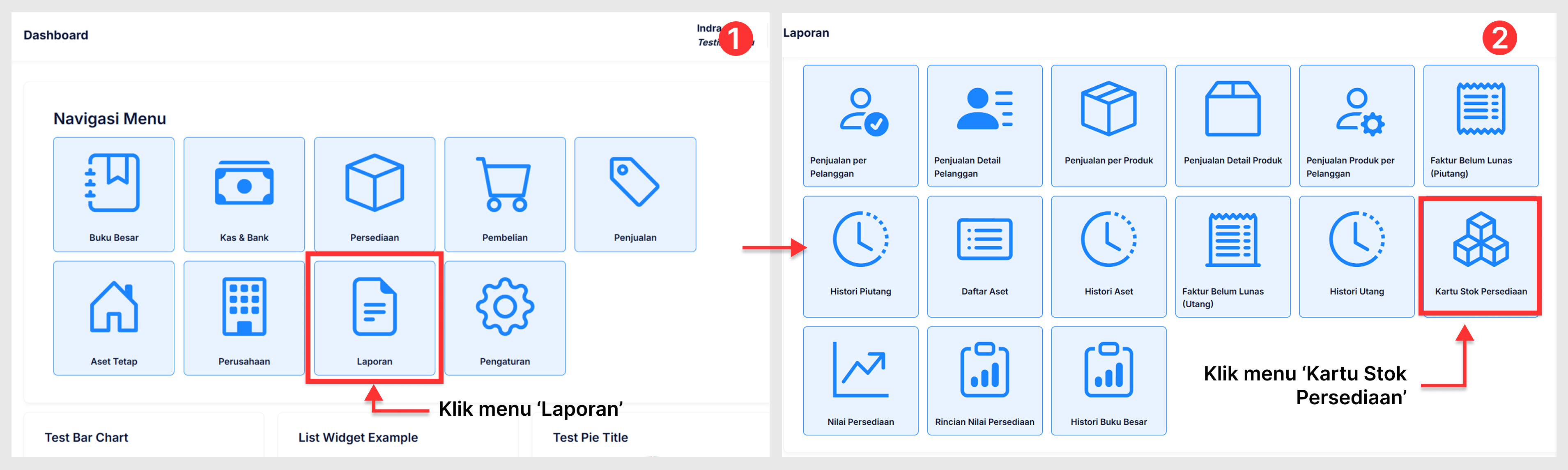 Halaman Kartu Stok Persediaan