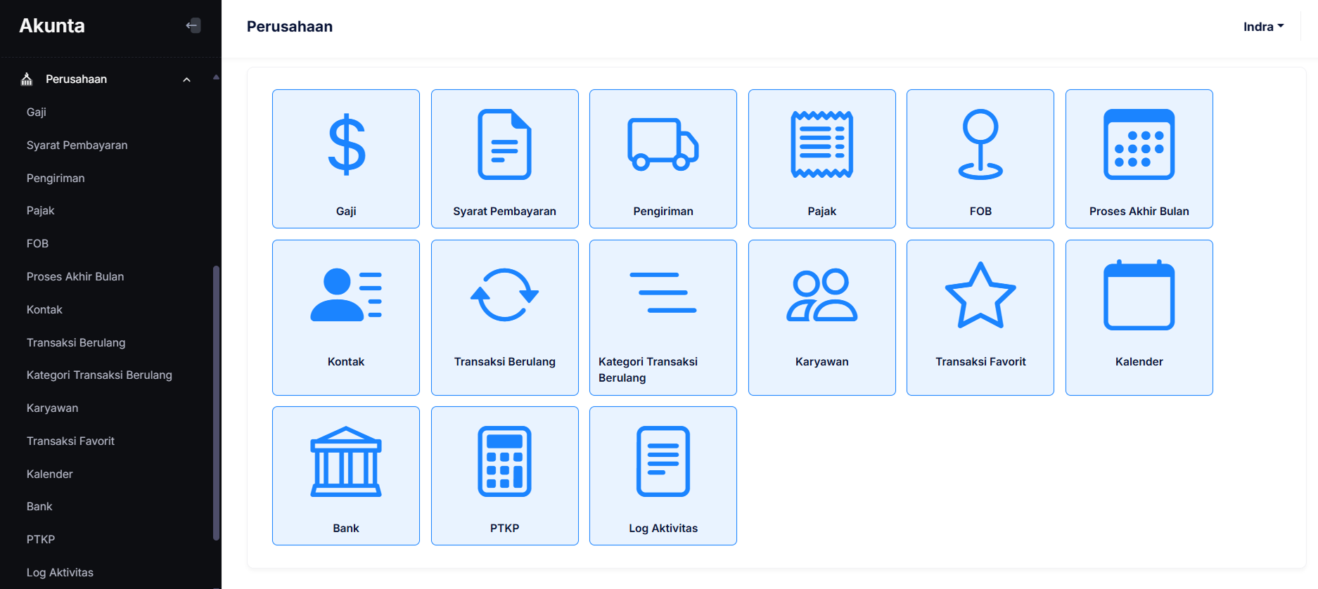 Halaman Manajemen Perusahan
