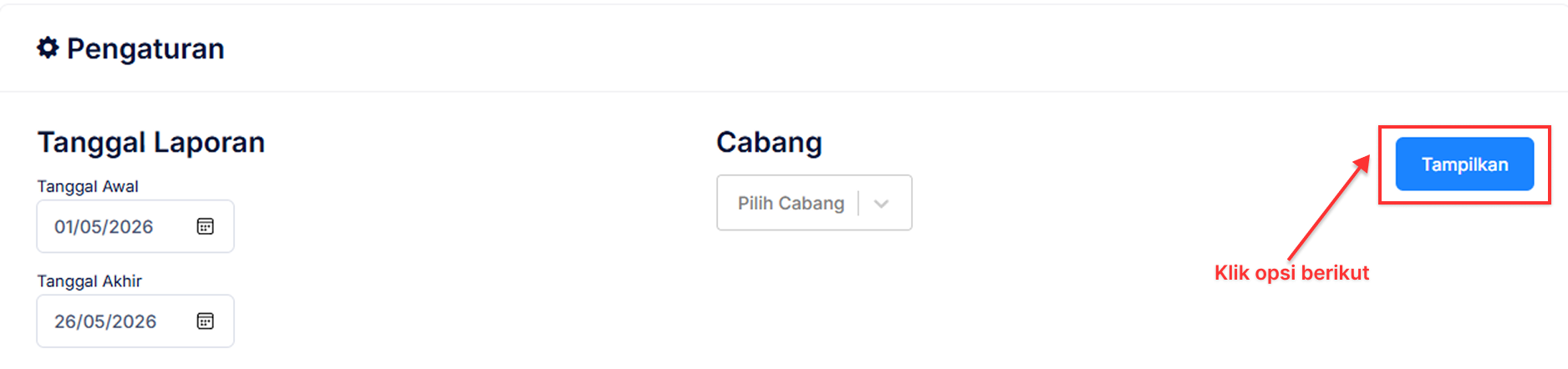 Halaman Penjualan Per Pelanggan