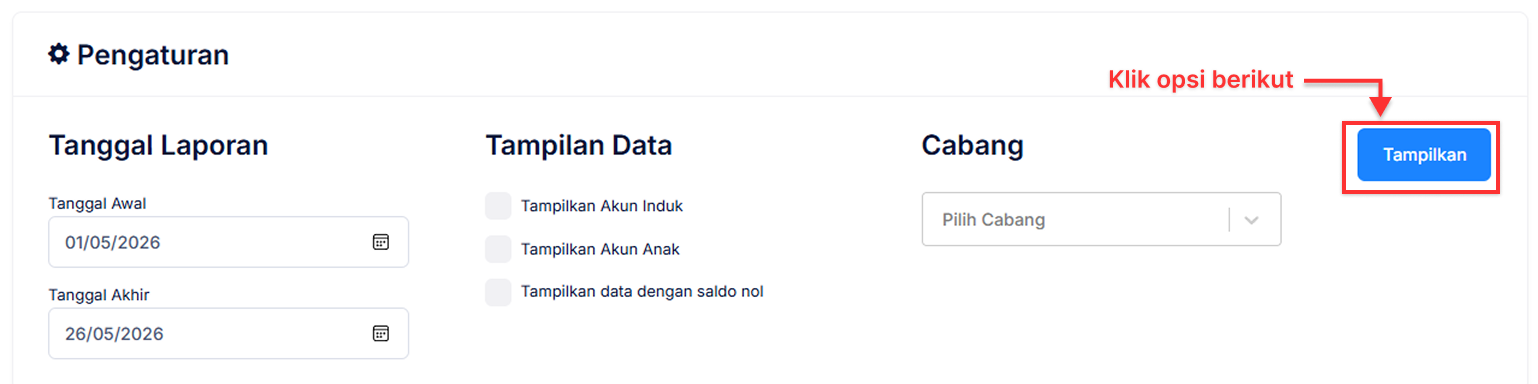 Halaman Laba dan Rugi