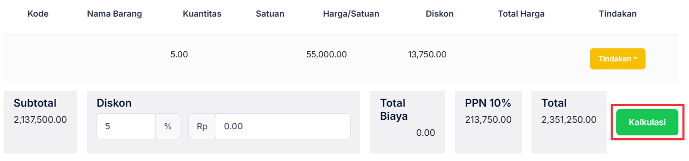 Halaman Retur Penjualan