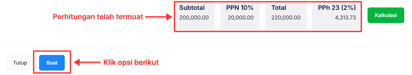 Halaman Uang Muka Pembelian