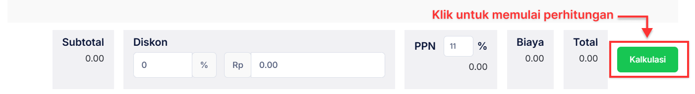 Halaman Pesanan Pembelian