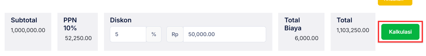 Halaman Faktur Penjualan