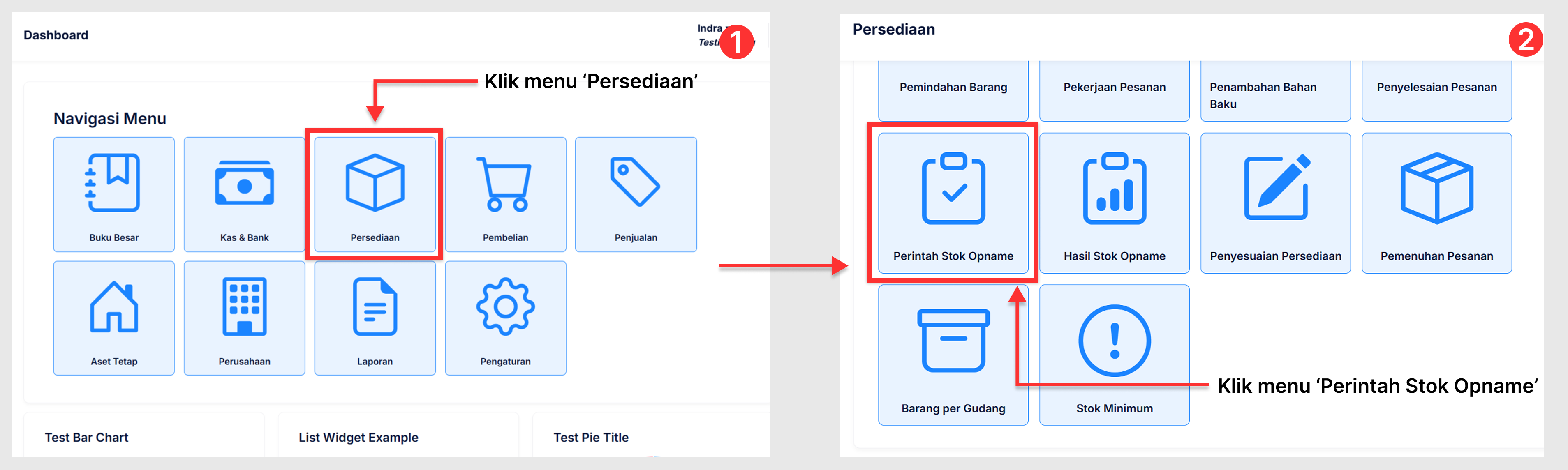 Halaman Perintah Stok Opname