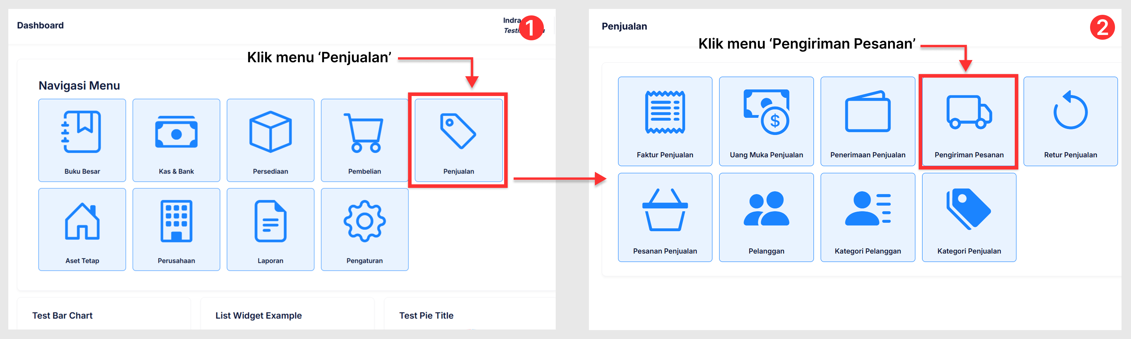 Halaman Pengiriman Pesanan