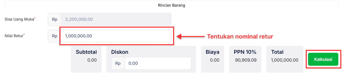 Halaman Retur Pembelian