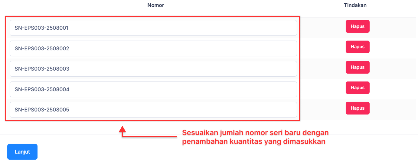 Halaman Pengiriman Pesanan