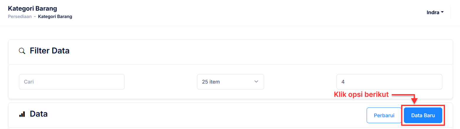 Halaman Kategori Barang