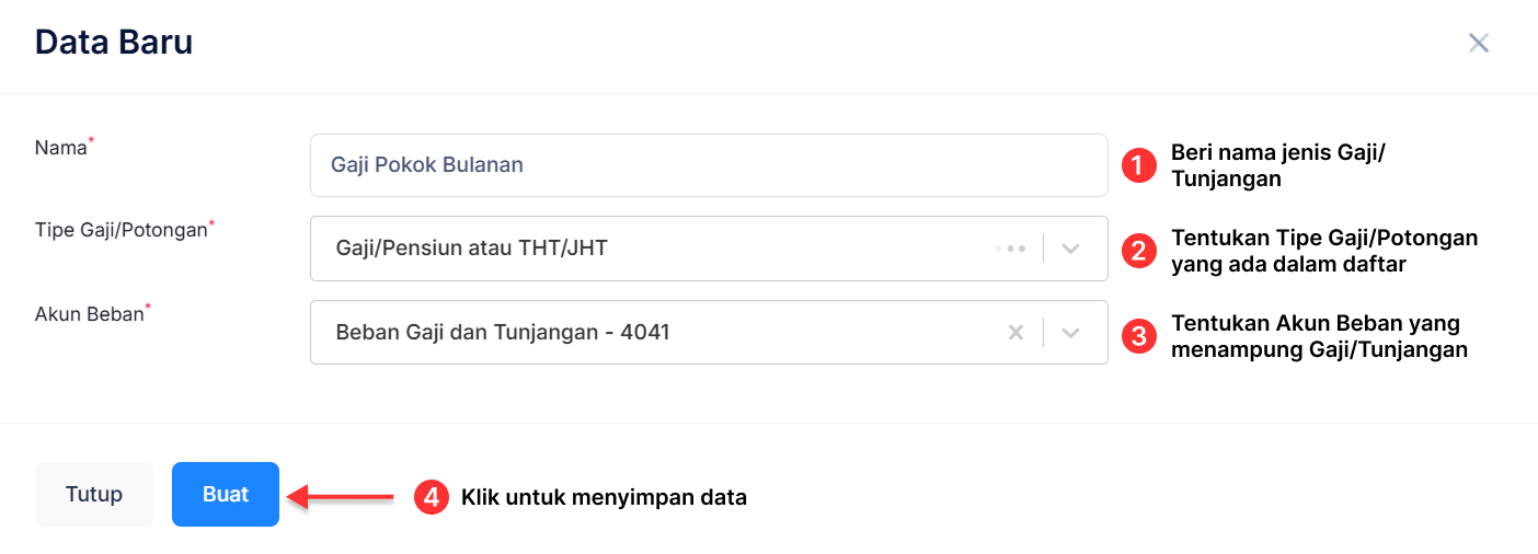 Halaman Gaji dan Tunjangan