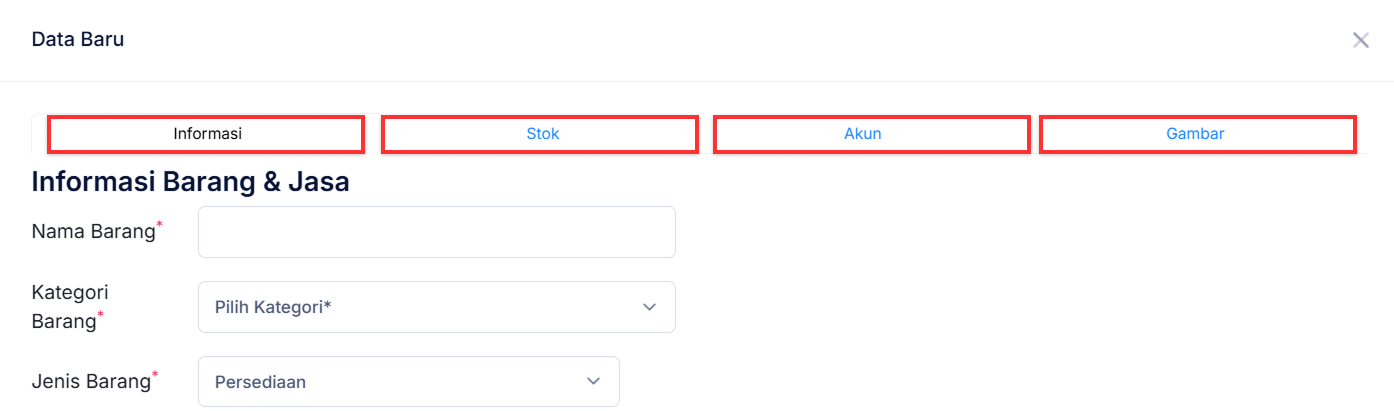 Halaman Barang &amp; Jasa