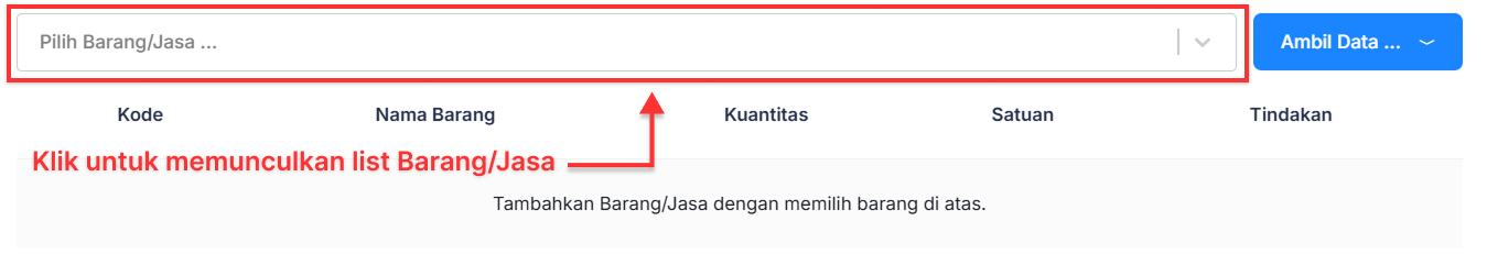 Halaman Penyesuaian Persediaan