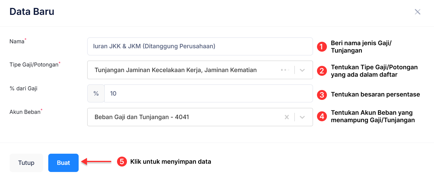 Halaman Gaji dan Tunjangan