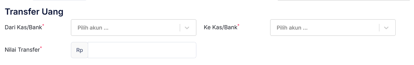 Halaman Transfer Bank