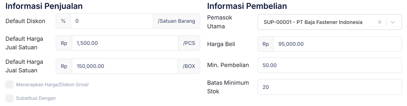 Halaman Barang &amp; Jasa