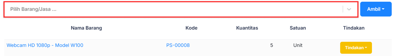 Halaman Pengiriman Pesanan
