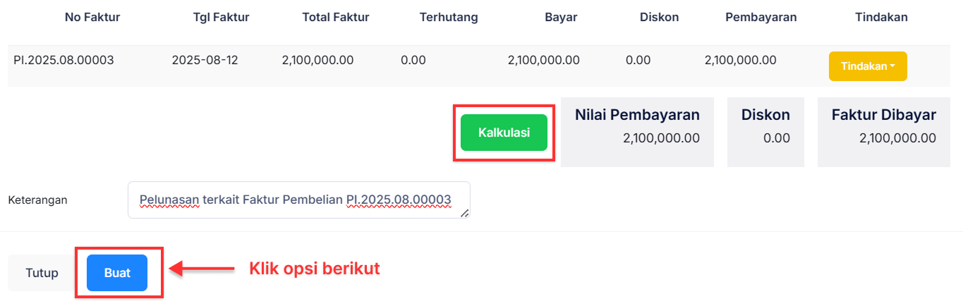 Halaman Pembayaran Pembelian