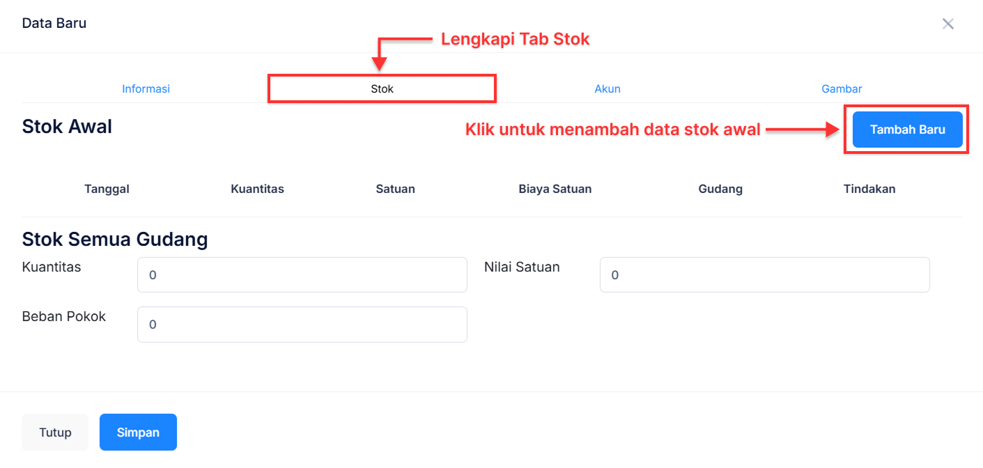 Halaman Barang &amp; Jasa