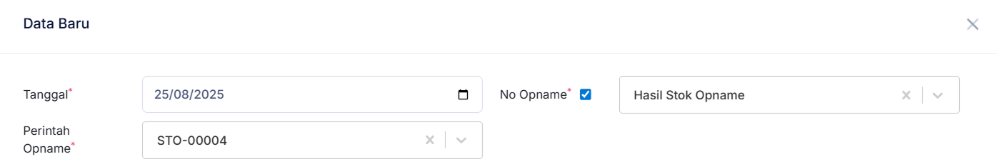 Halaman Hasil Stok Opname
