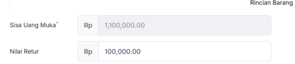 Halaman Retur Penjualan