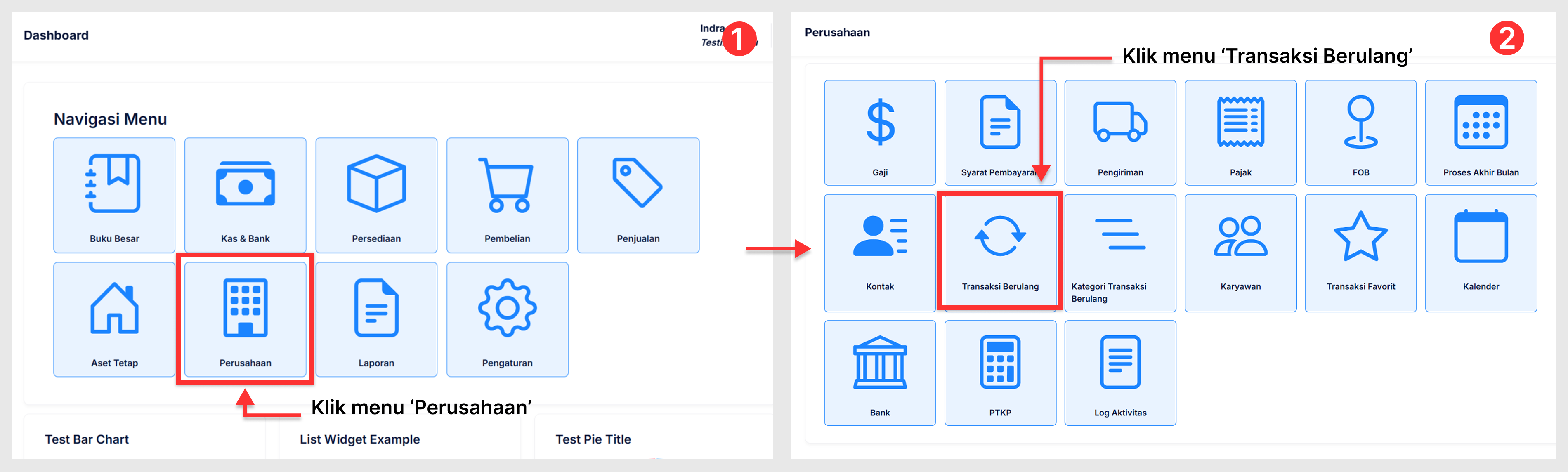 Halaman Transaksi Berulang