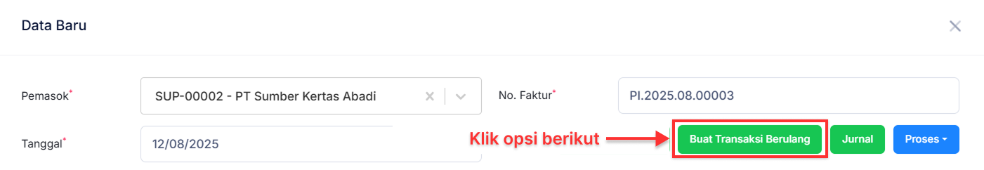 Halaman Faktur Pembelian