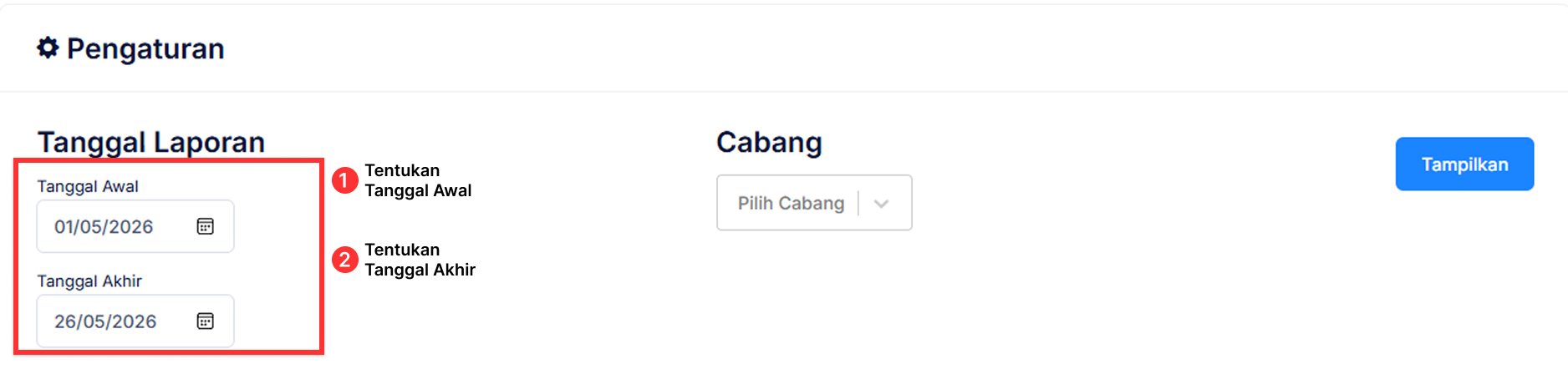 Halaman Penjualan Per Pelanggan