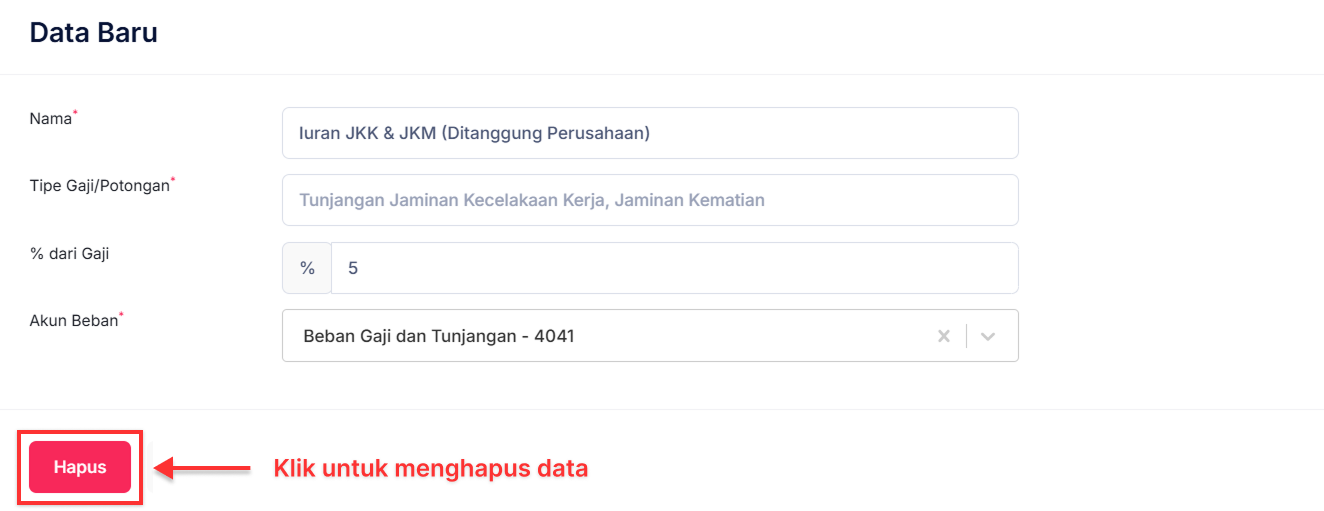 Halaman Gaji dan Tunjangan