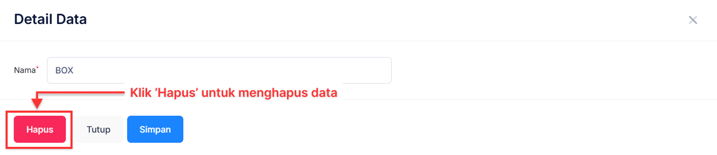 Halaman Satuan Barang