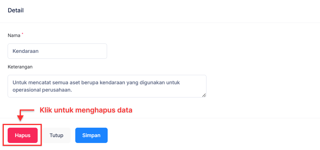 Halaman Kategori Aset