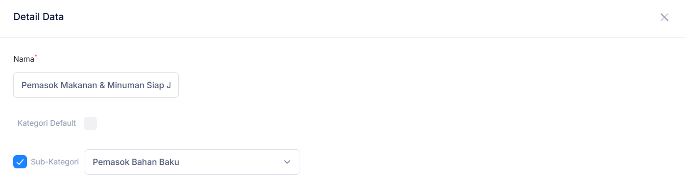 Halaman Kategori Pemasok