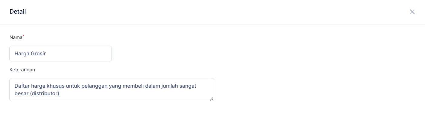 Halaman Kategori Penjualan