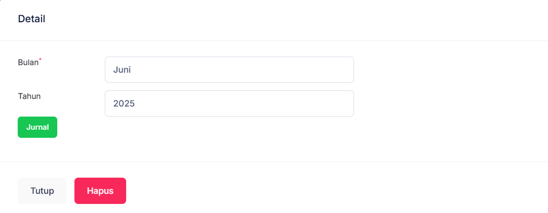 Halaman Proses Akhir Bulan