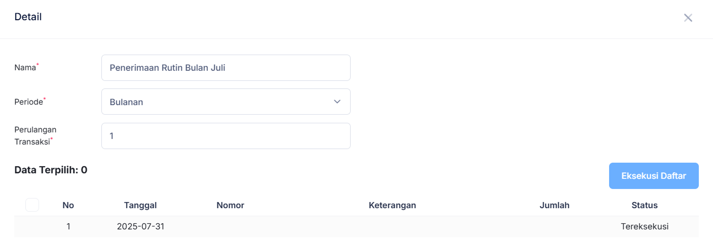 Halaman Transaksi Berulang