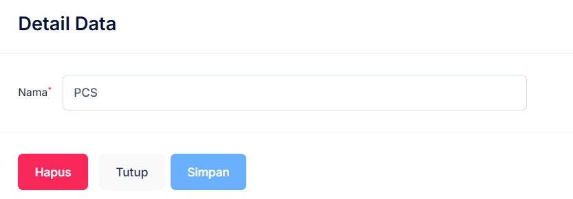 Halaman Satuan Barang