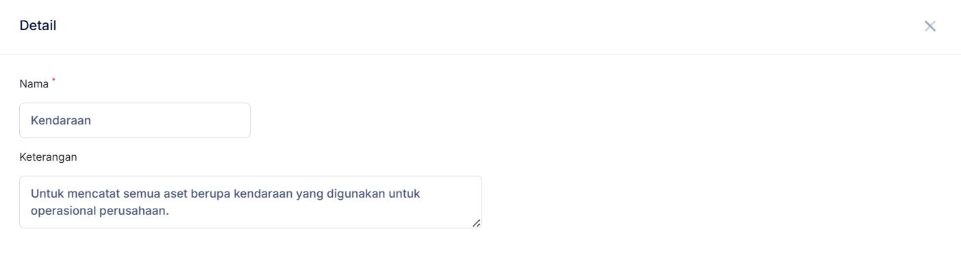 Halaman Kategori Aset