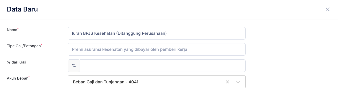 Halaman Gaji dan Tunjangan
