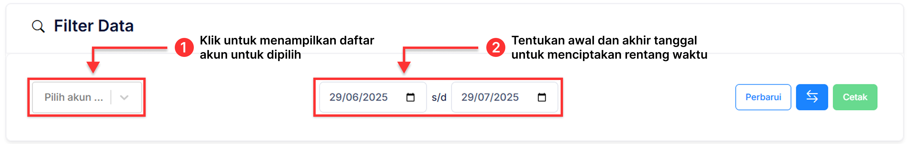 Halaman Histori Akun