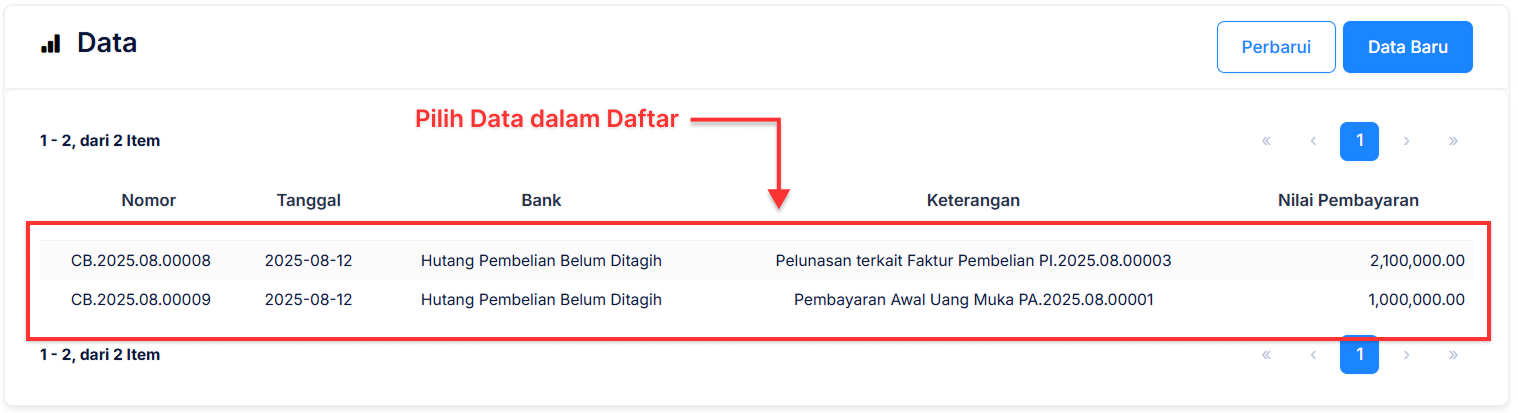 Halaman Pembayaran Pembelian
