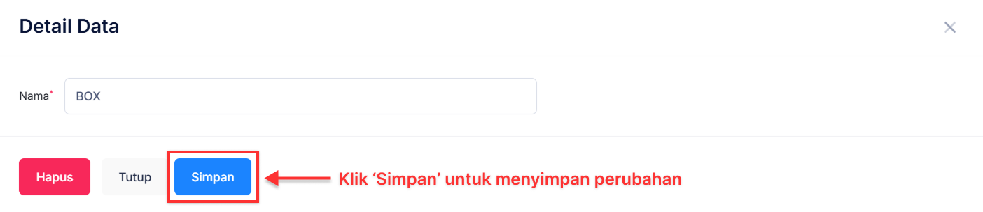 Halaman Satuan Barang
