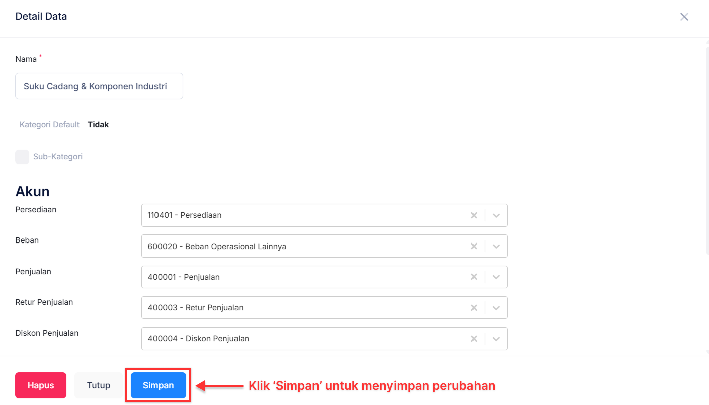 Halaman Kategori Barang